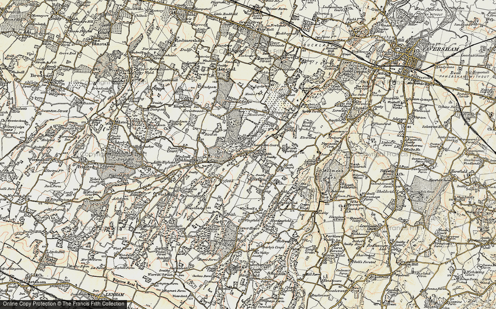 Old Map of Newnham, 1897-1898 in 1897-1898