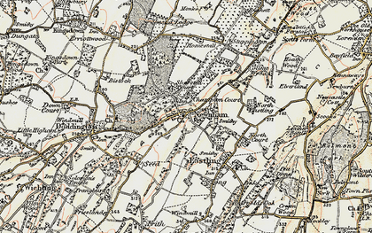 Old map of Newnham in 1897-1898