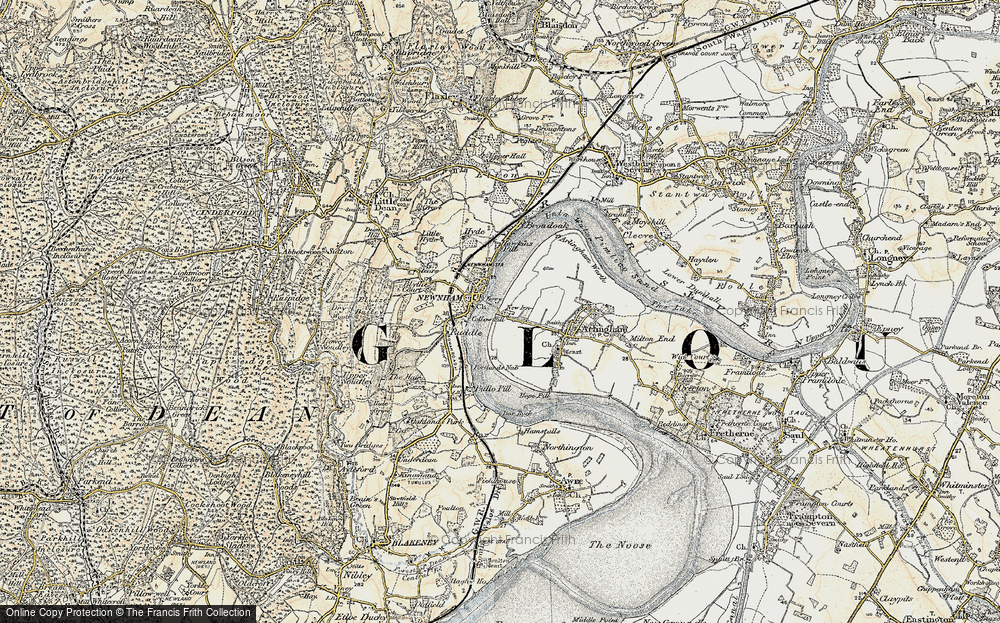 Old Map of Newnham, 1899-1900 in 1899-1900