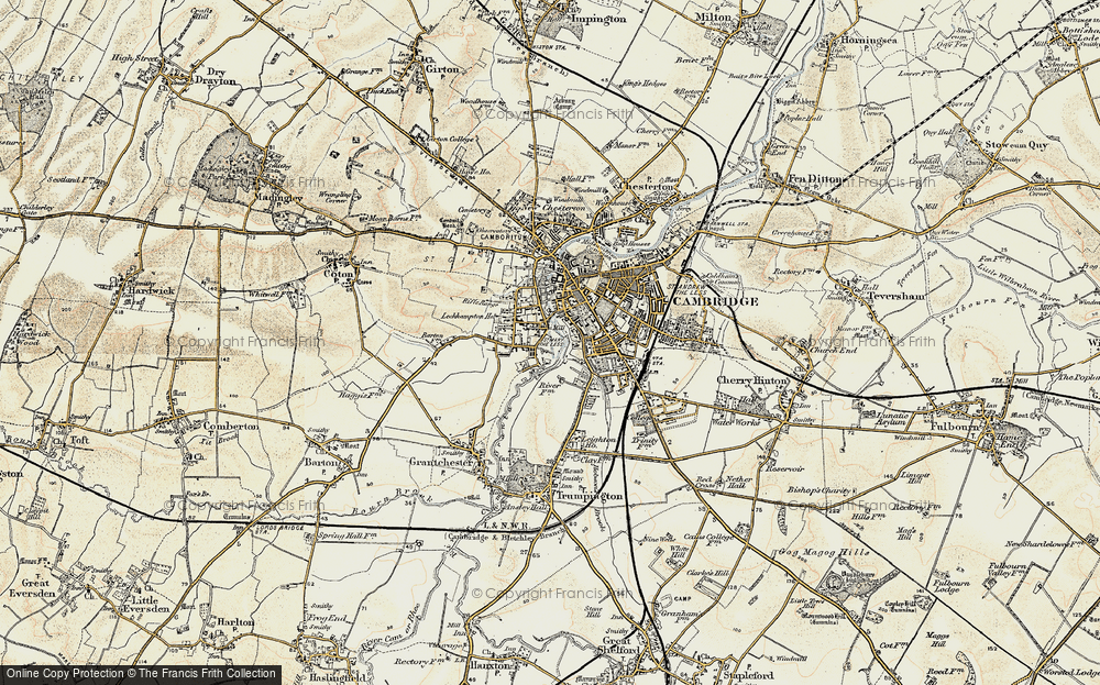 Old Map of Newnham, 1899-1901 in 1899-1901