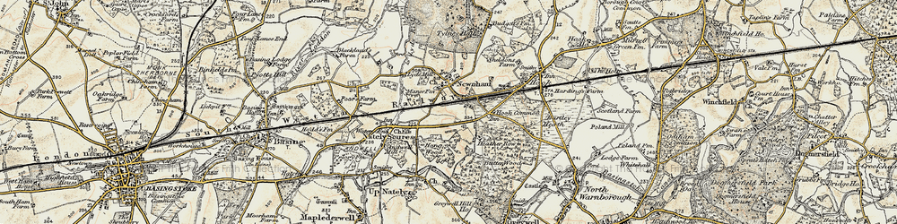 Old map of Newnham in 1900