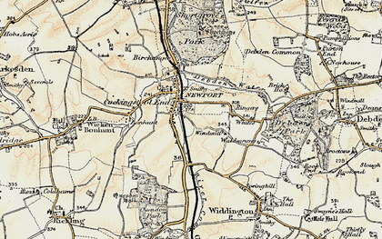 Old map of Bonhunt in 1898-1899