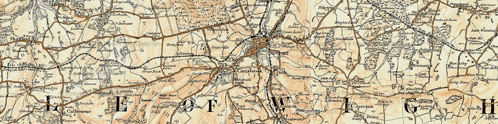 Old map of Newport in 1899