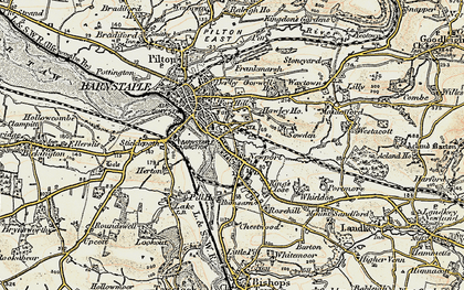 Old map of Newport in 1900