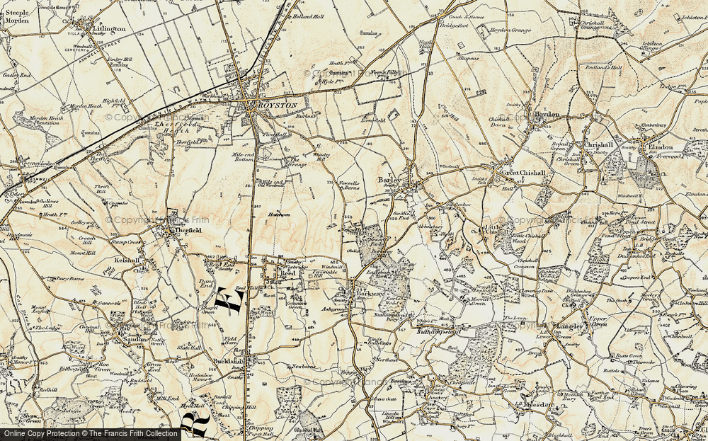 Old Map of Newsells, 1898-1901 in 1898-1901