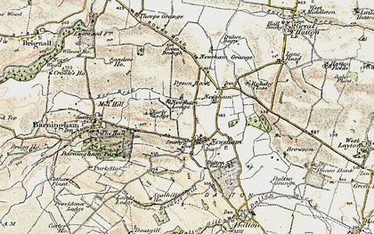 Old map of Newsham in 1904