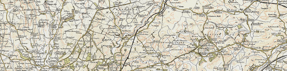 Old map of Adams in 1903-1904