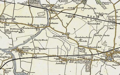 Old map of Newsholme in 1903