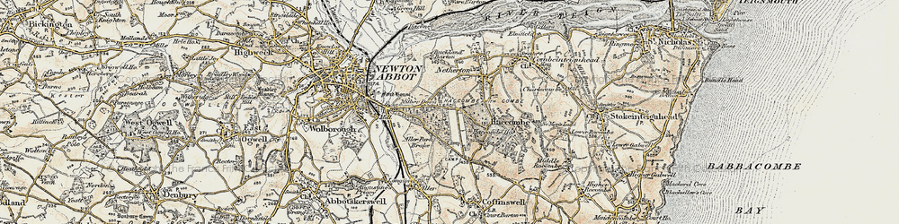 Old map of Newtake in 1899