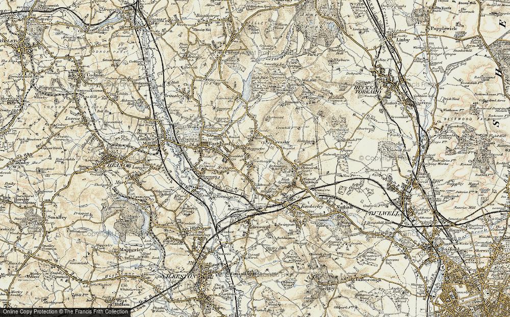 Old Map of Newthorpe, 1902 in 1902
