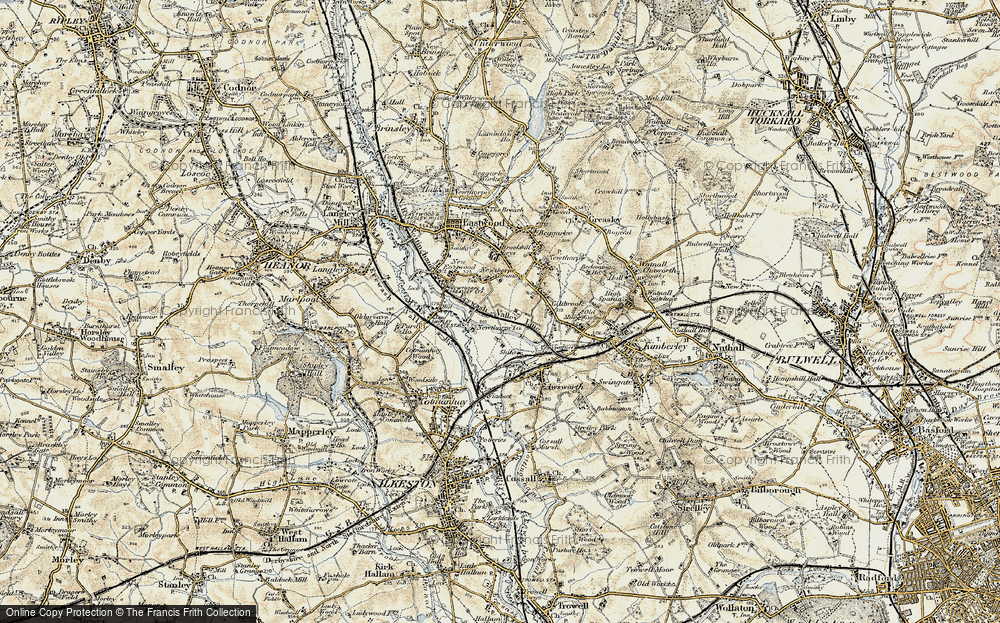 Old Map of Newthorpe Common, 1902-1903 in 1902-1903