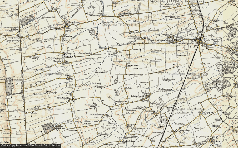 Old Map of Newtoft, 1903 in 1903