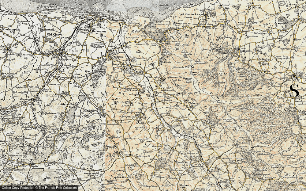 Old Map of Historic Map covering West Somerset Railway in 1898-1900