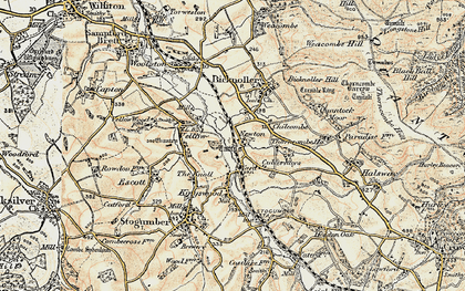 Old map of West Somerset Railway in 1898-1900