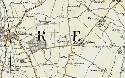 Old map of Newton in 1898-1901