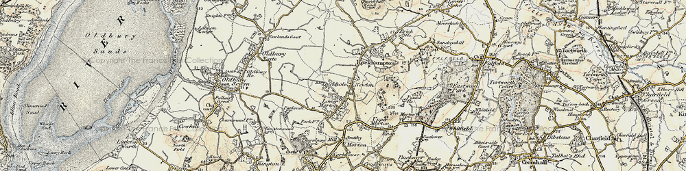 Old map of Newton in 1899