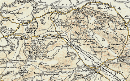 Old map of Newton in 1900-1901