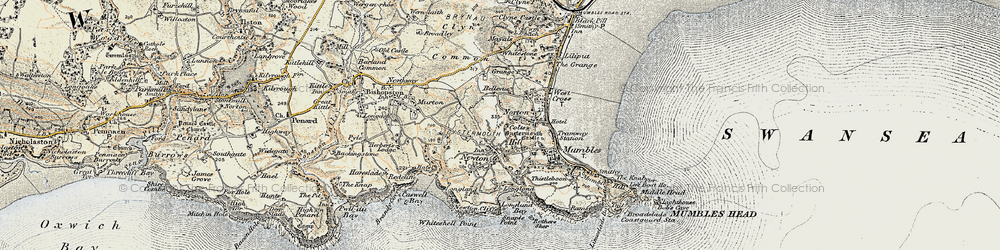 Old map of Newton in 1900-1901