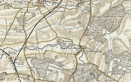 Old map of Newton in 1901-1902