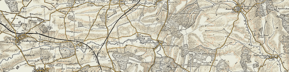 Old map of Newton in 1901-1902