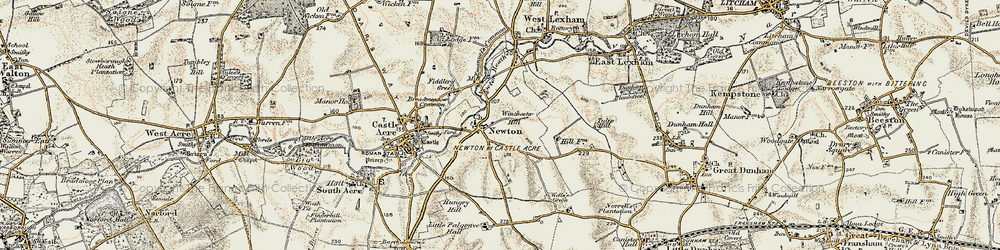 Old map of Winchester Hill in 1901-1902