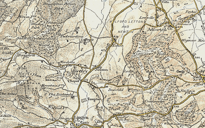 Old map of Newton in 1901-1903