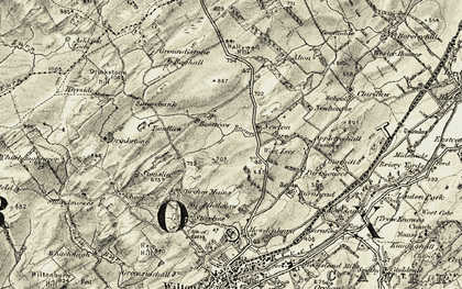 Old map of Newton in 1901-1904