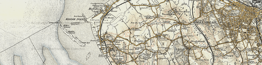 Old map of Newton in 1902-1903