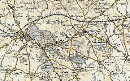 Old map of Newton in 1902