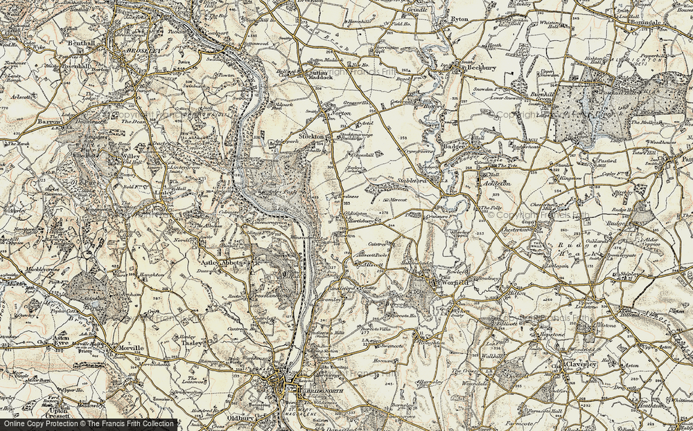 Old Map of Historic Map covering Apley Terrace in 1902