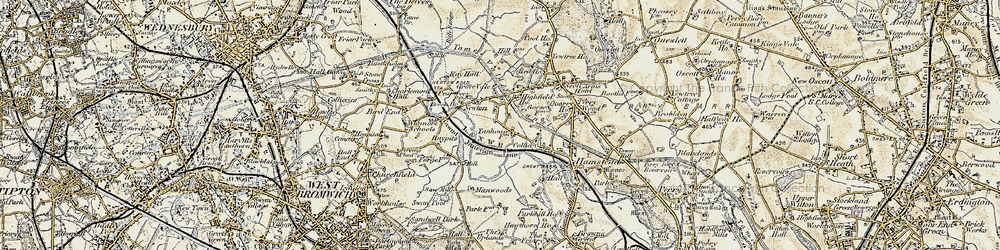 Old map of Newton in 1902