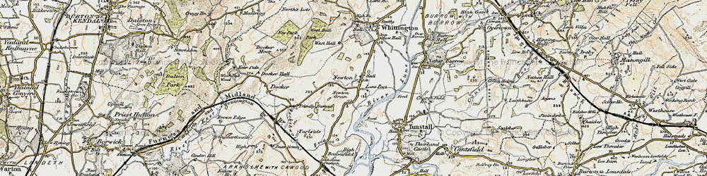 Old map of Newton in 1903-1904