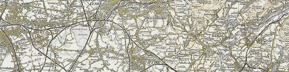 Old map of Newton in 1903