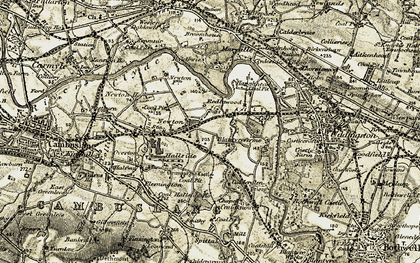 Old map of Newton in 1904-1905