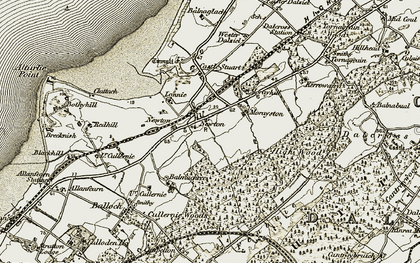 Old map of Newton in 1911-1912