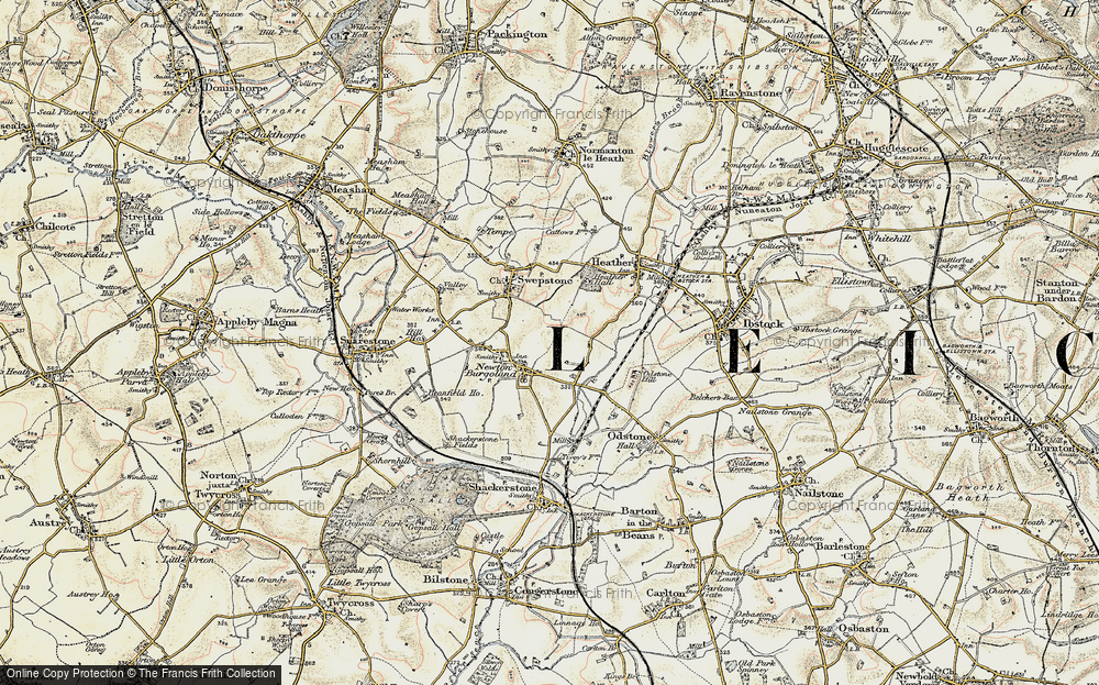 Old Map of Newton Burgoland, 1902-1903 in 1902-1903