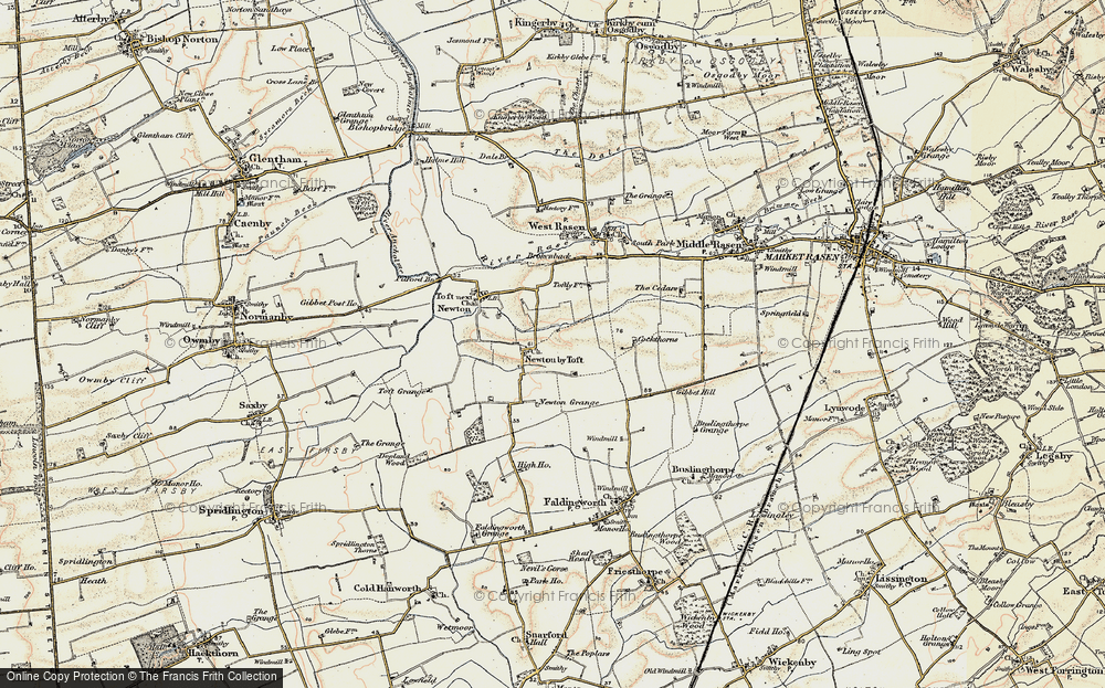 Old Map of Newton by Toft, 1903 in 1903