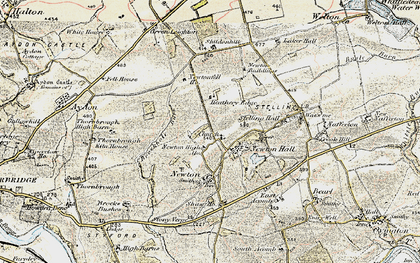 Old map of Newton Hall in 1901-1904