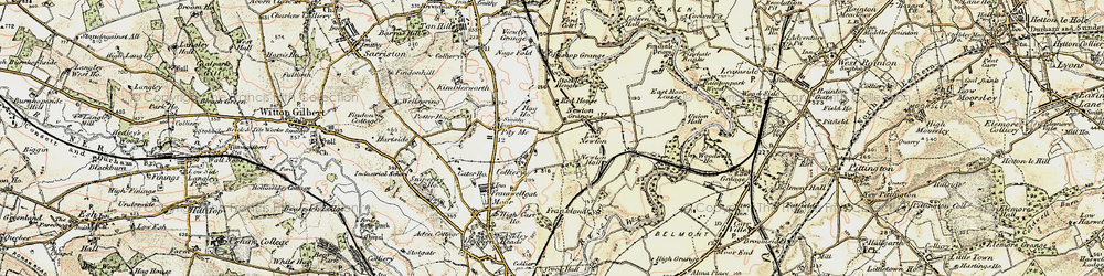 Old map of Newton Grange in 1901-1904