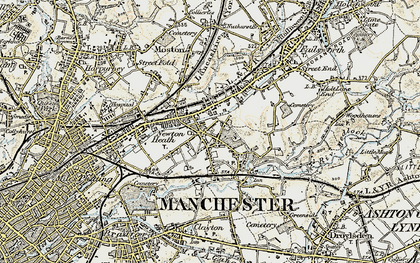 Old map of Newton Heath in 1903