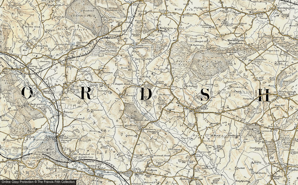 Old Map of Newton Hurst, 1902 in 1902