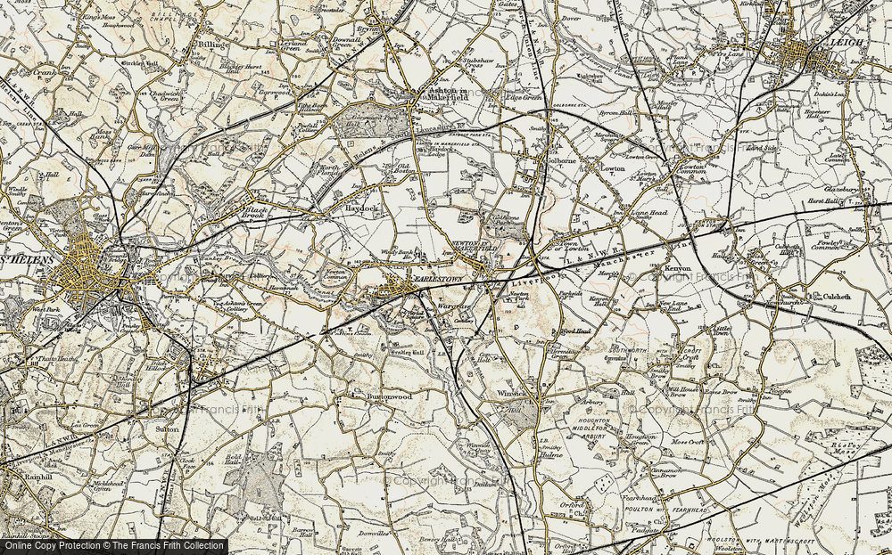 Old Map of Newton-le-Willows, 1903 in 1903