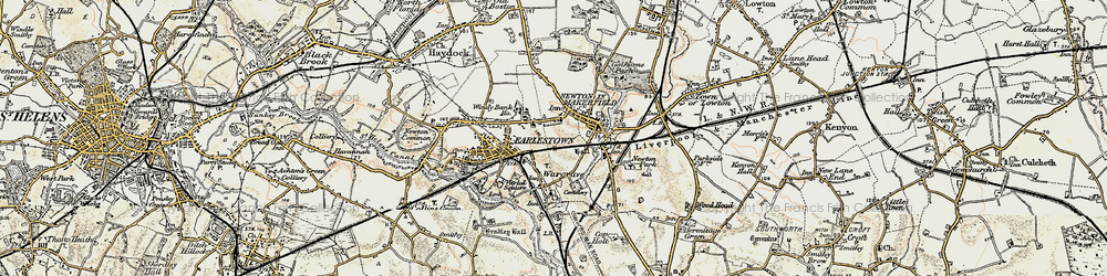Old map of Newton-le-Willows in 1903