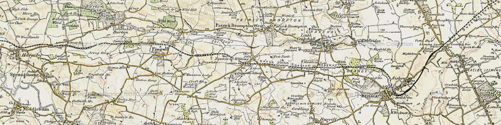 Old map of Aysgarth School in 1904