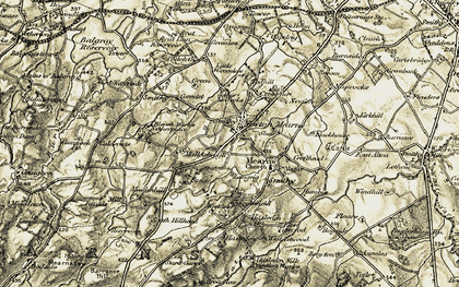 Old map of Newton Mearns in 1904-1905