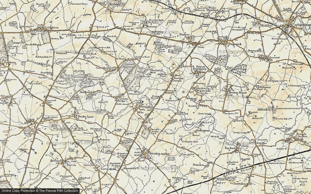 Old Map of Newton Morrell, 1898-1899 in 1898-1899
