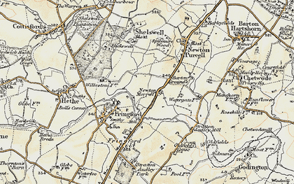 Old map of Newton Morrell in 1898-1899