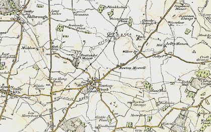 Old map of Newton Morrell in 1903-1904