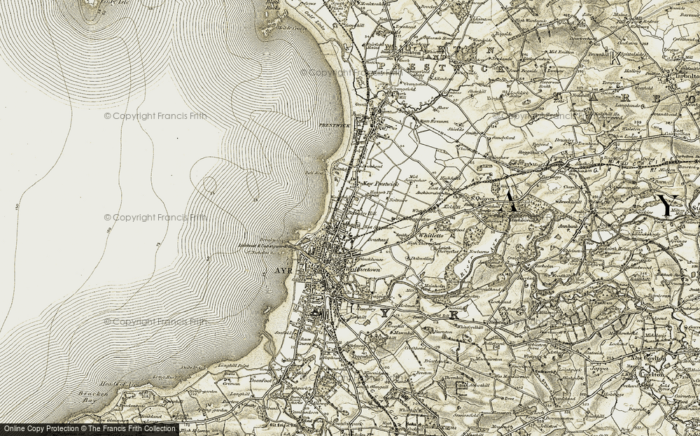 Old Map of Newton on Ayr, 1904-1906 in 1904-1906