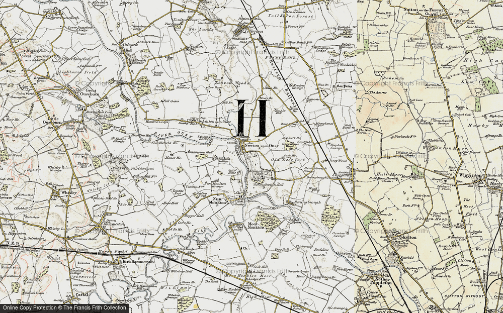 Old Map of Newton-on-Ouse, 1903-1904 in 1903-1904